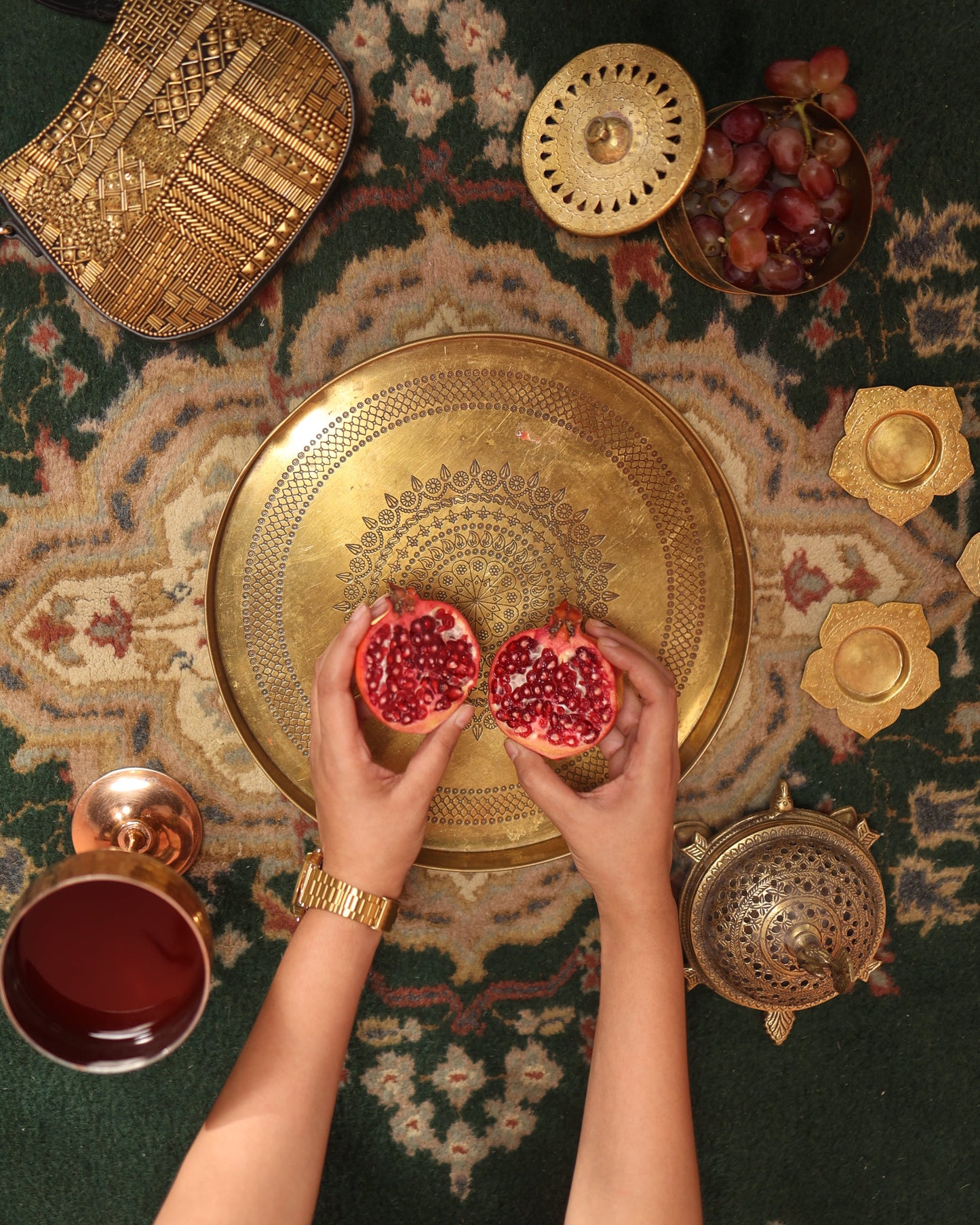 Ziya Brass Dibbi | Handcrafted Luxury Storage Box