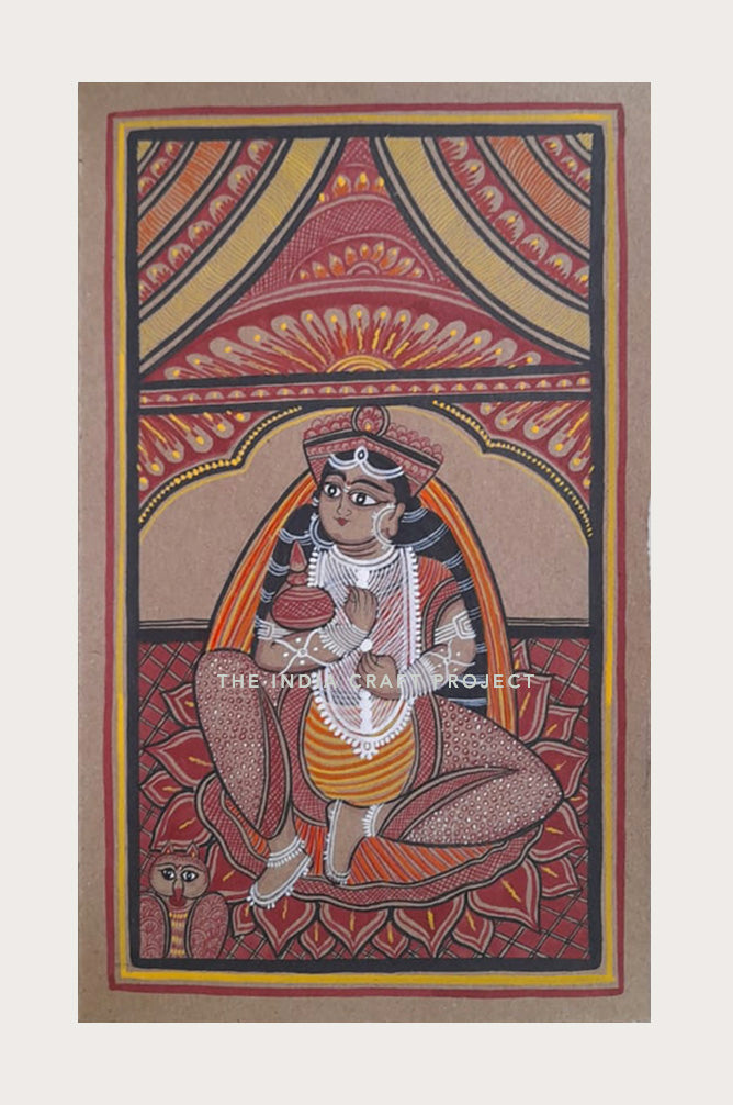 Goddess Laxmi Painting | Bengal Pattachitra