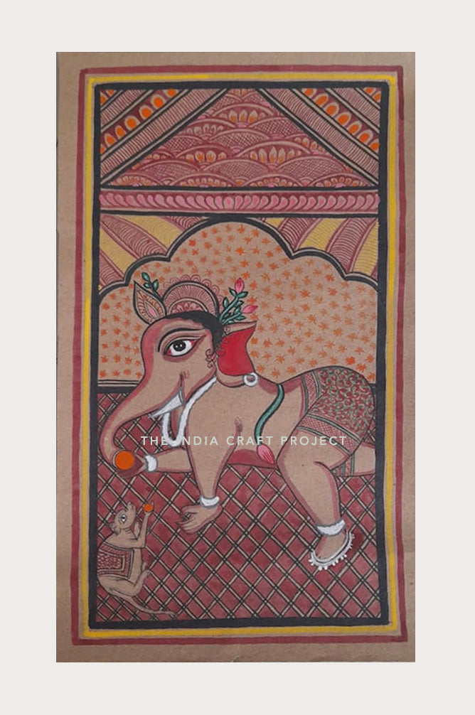 Goddess Laxmi Painting | Bengal Pattachitra