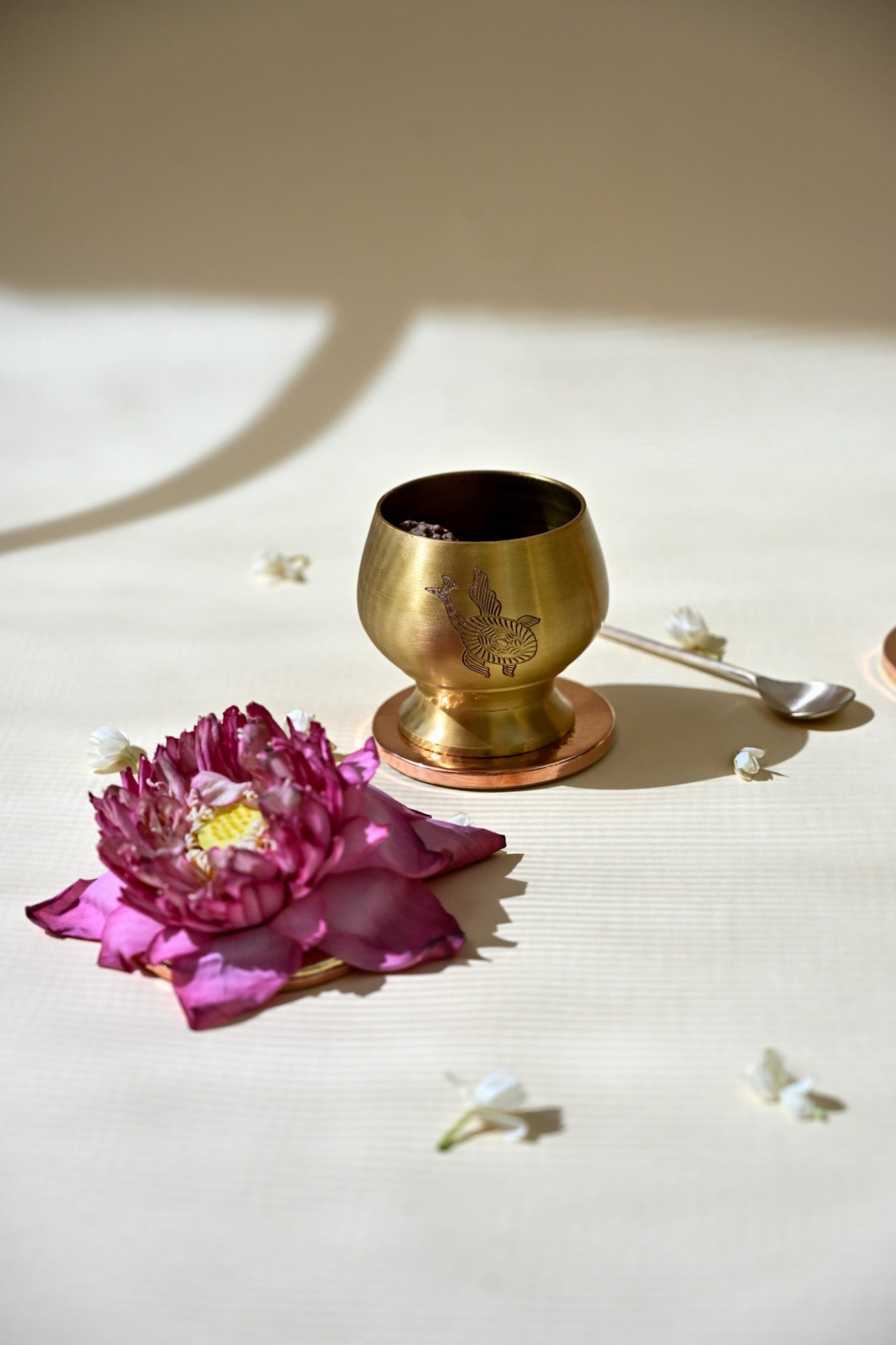 Gond Gift Box | Set of 2 Dessert Bowls | Handcrafted Brass Dessert Bowls