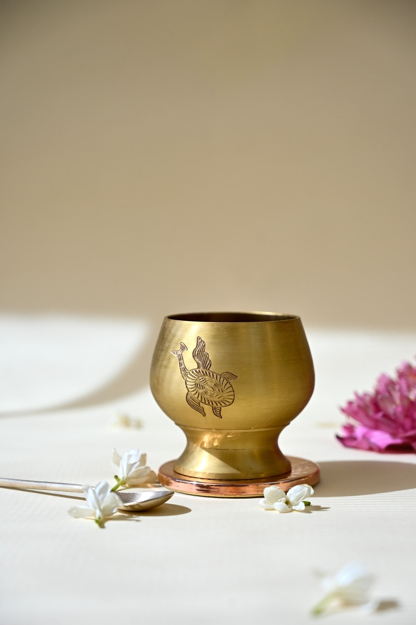 Gond Gift Box | Set of 2 Dessert Bowls | Handcrafted Brass Dessert Bowls