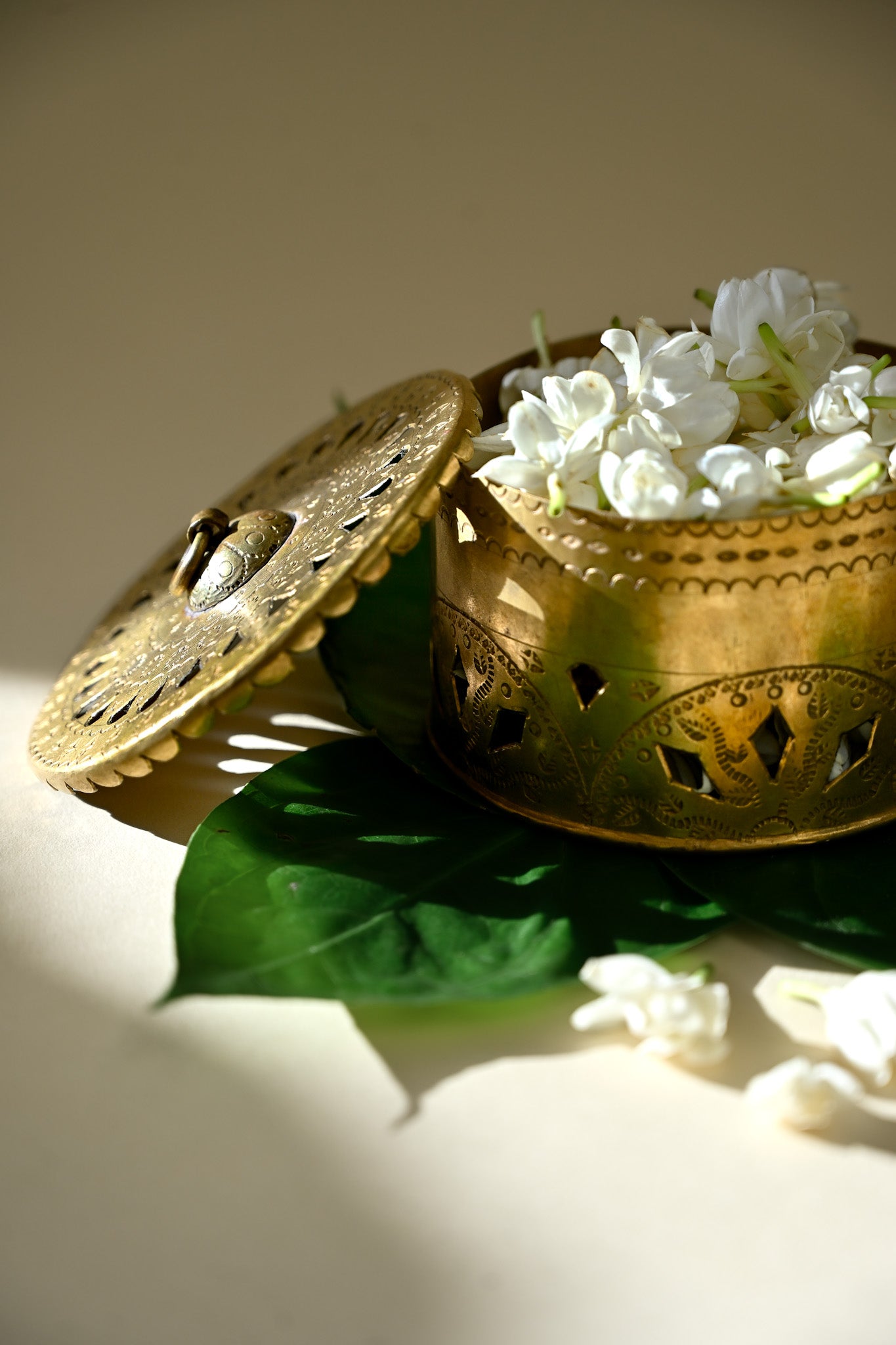 Ziya Brass Dibbi | Handcrafted Luxury Storage Box
