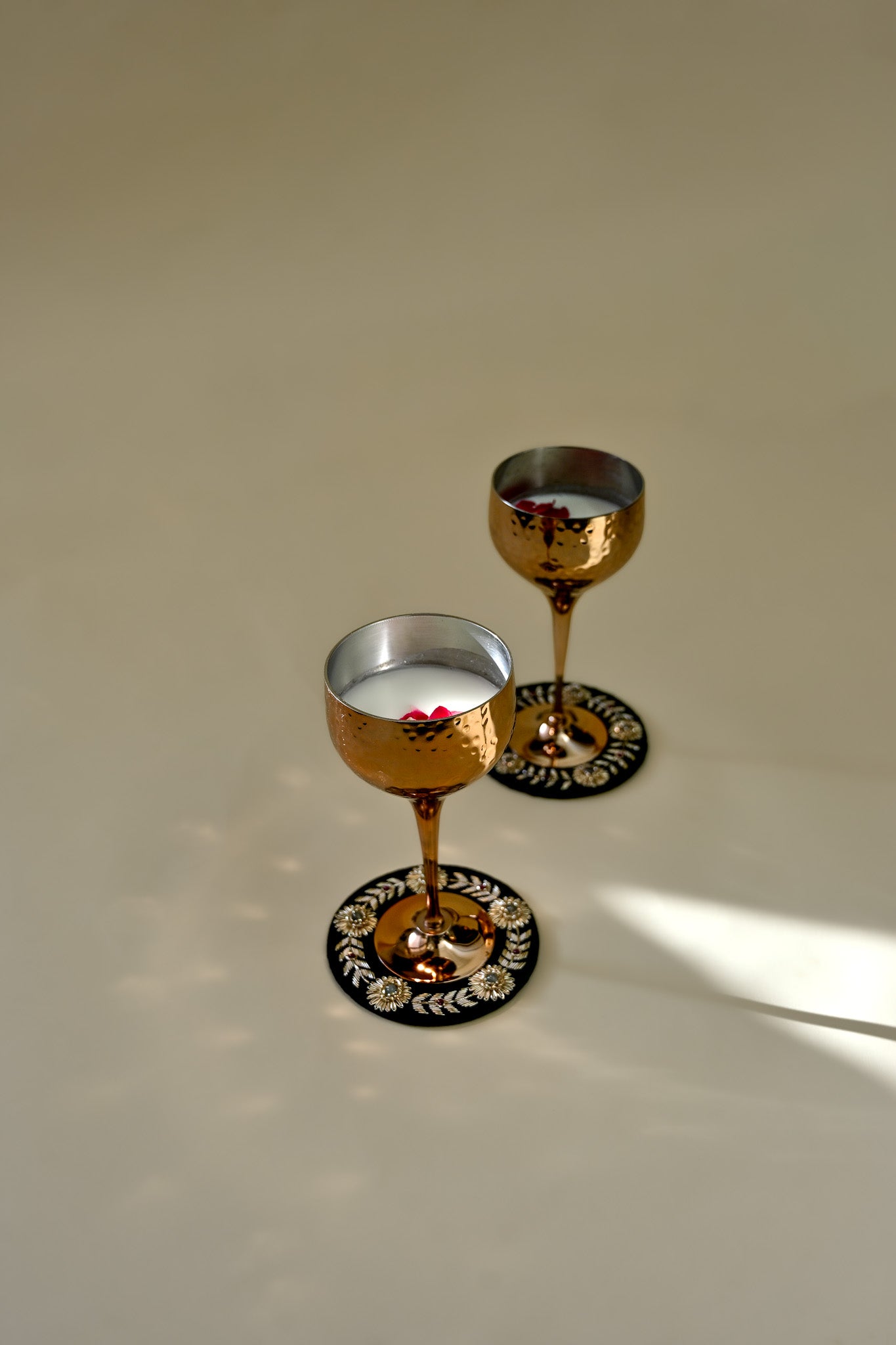 Naaz Grande Copper Goblets - Set of 2 | Elegant Copper Drinkware