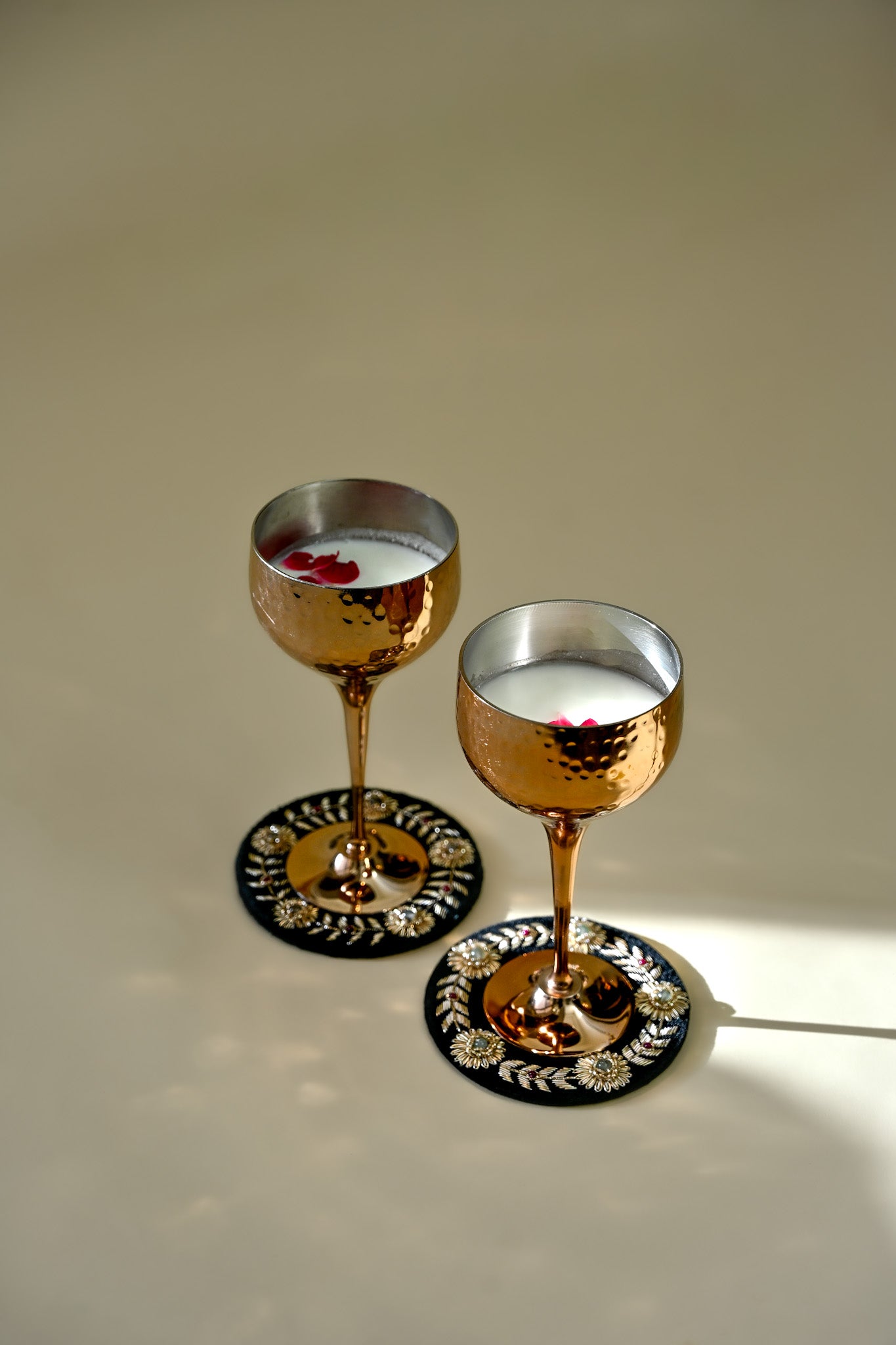 Naaz Grande Copper Goblets - Set of 2 | Elegant Copper Drinkware