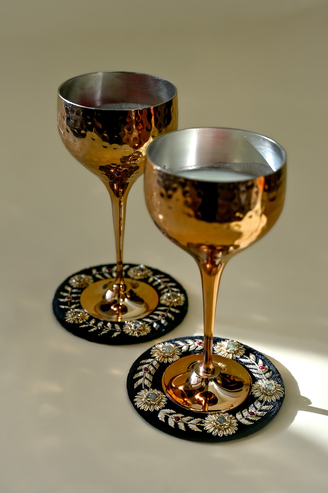 Naaz Grande Copper Goblets - Set of 2 | Elegant Copper Drinkware