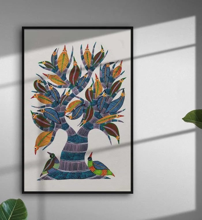 Sangh Tree of Life | Gond Painting