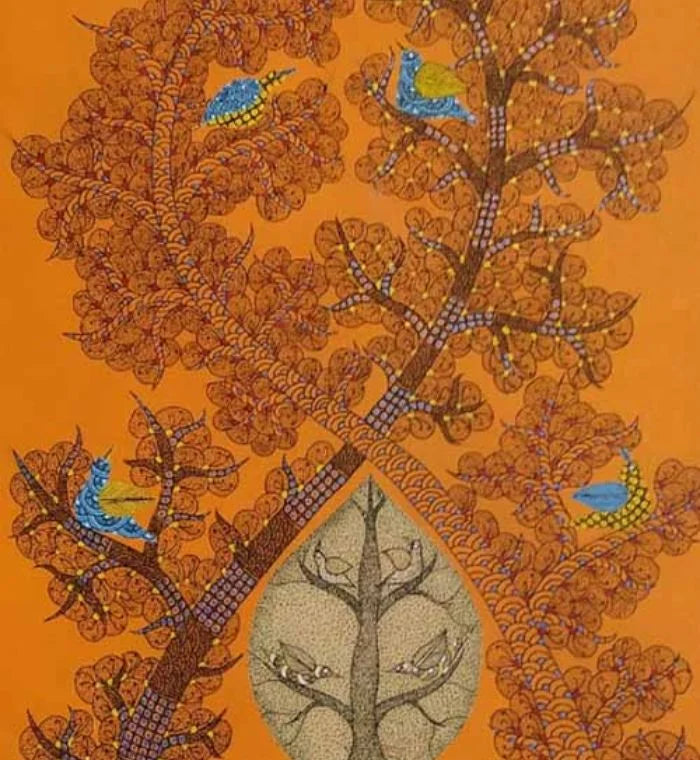 Kesariya Shaam Gond Painting