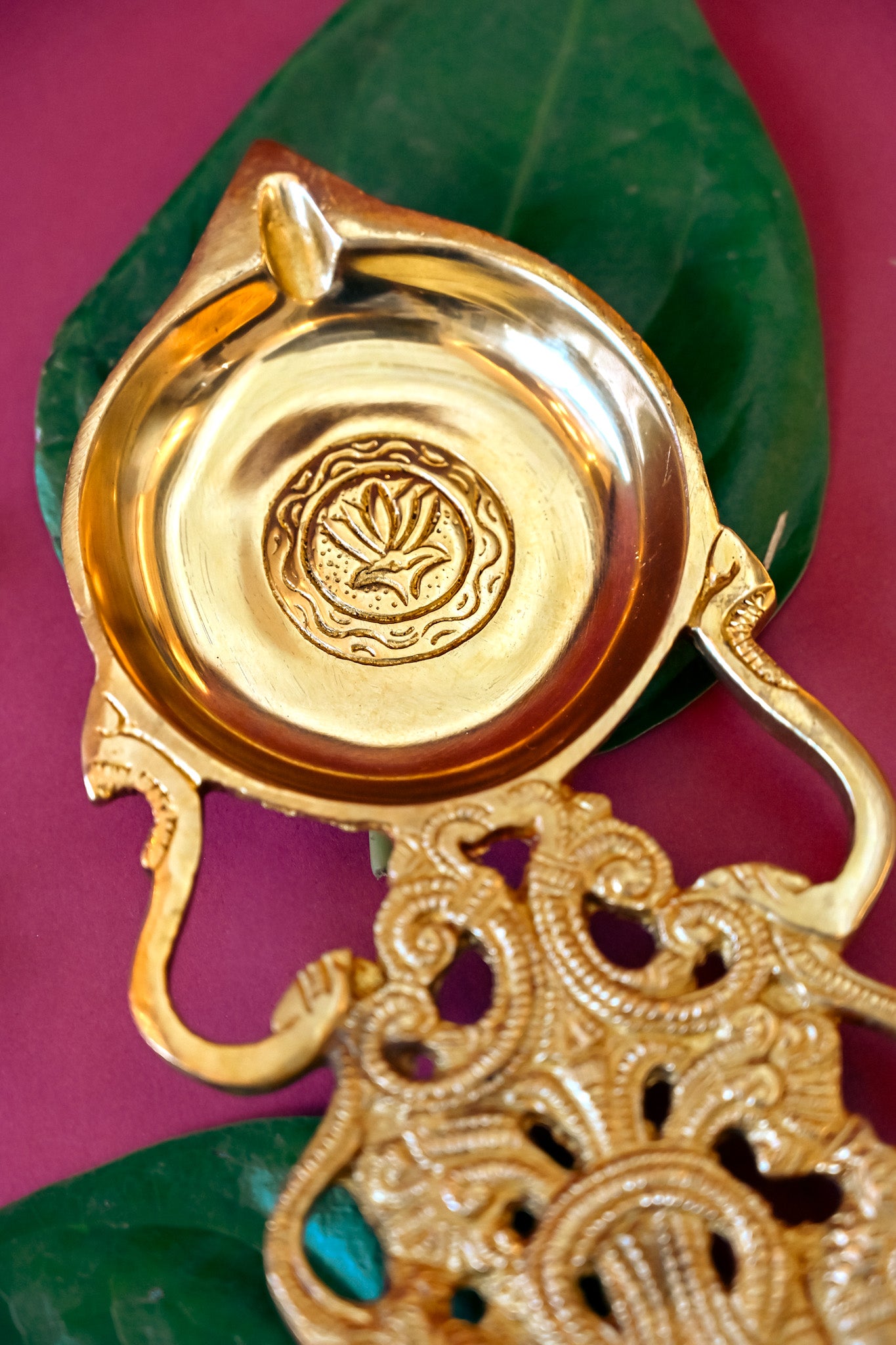 Brass Aarti Diya 8 by 3.5 Inches