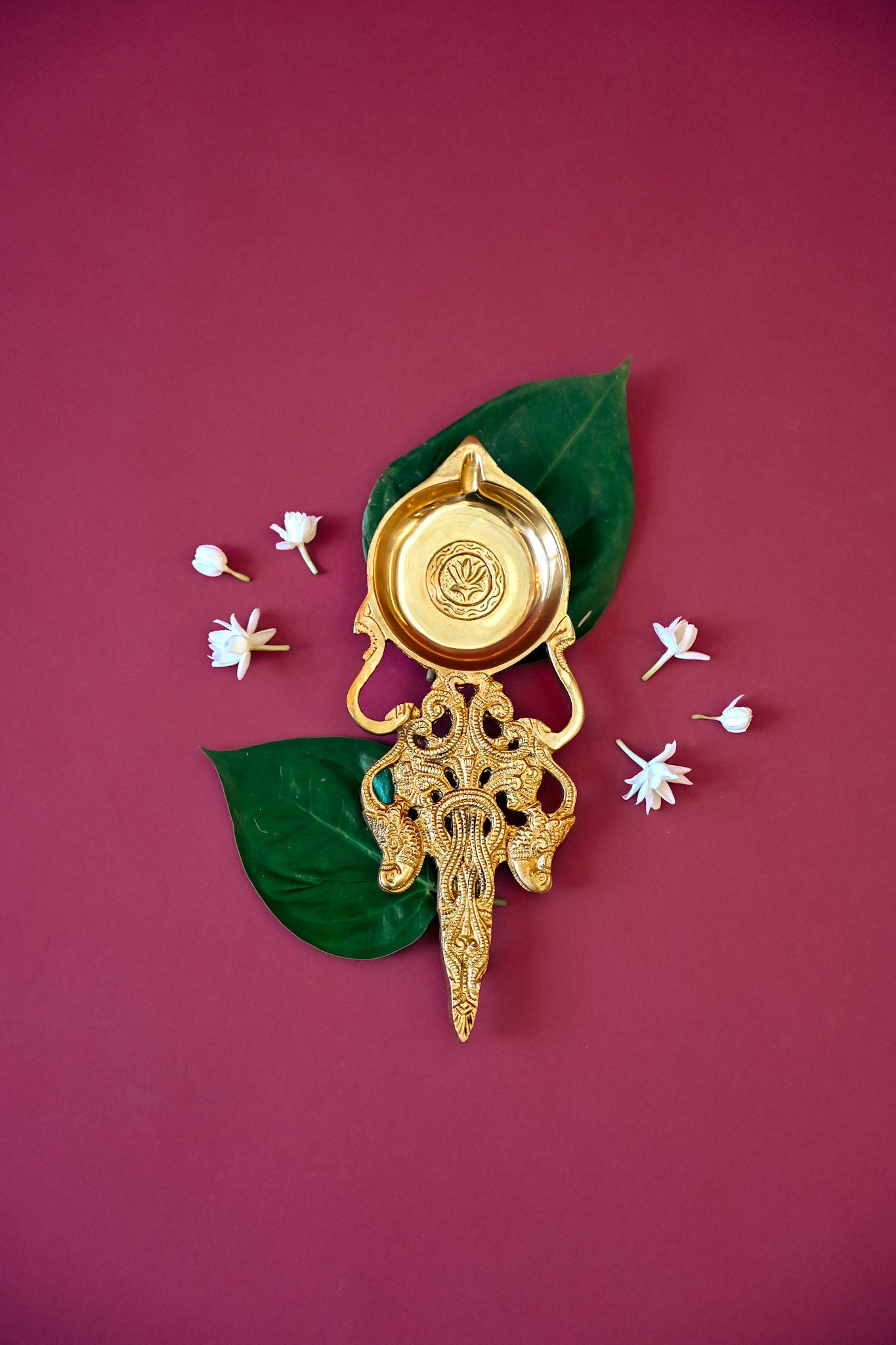 Brass Aarti Diya 8 by 3.5 Inches
