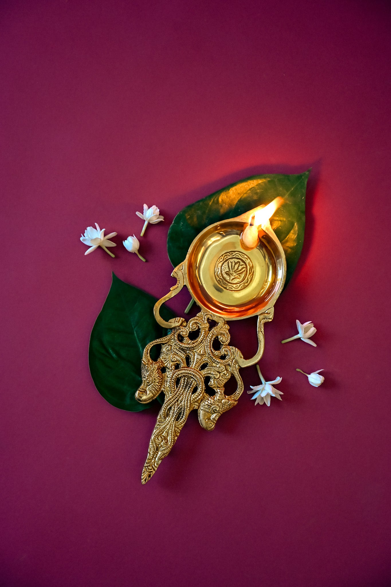 Brass Aarti Diya 8 by 3.5 Inches