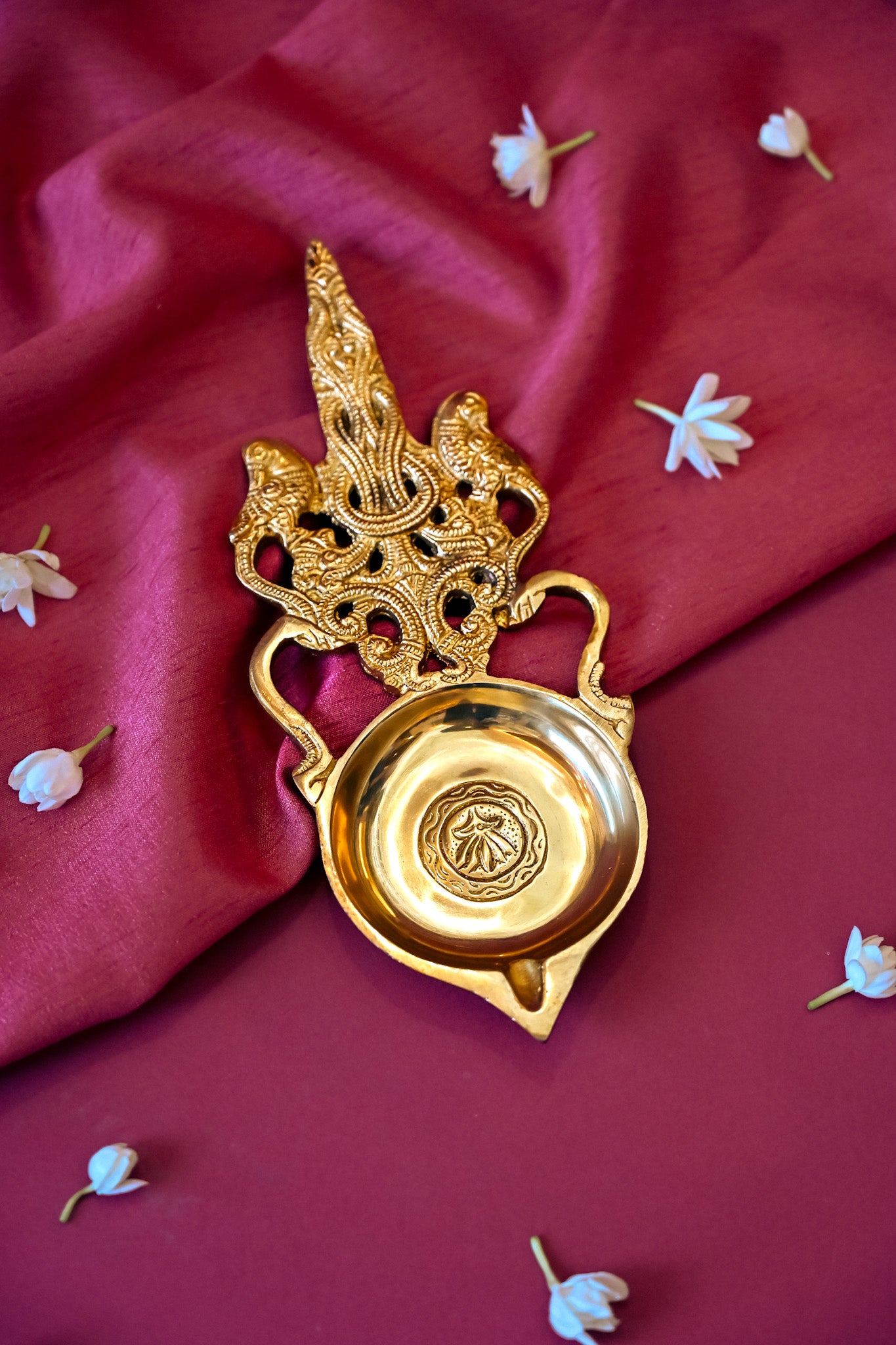 Brass Aarti Diya 8 by 3.5 Inches