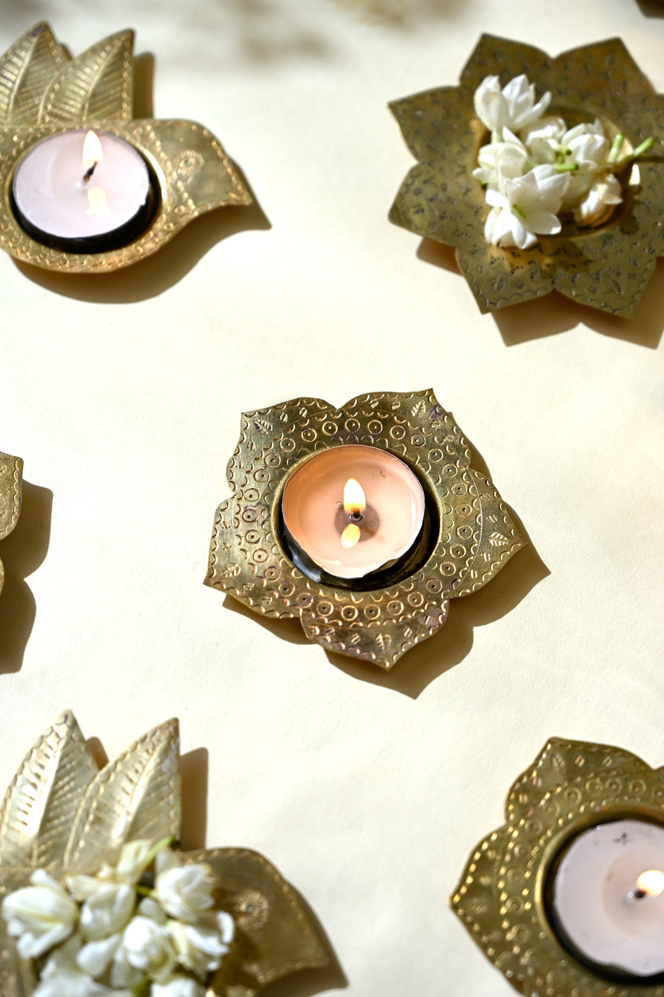 Kamal Gift Box | 2 Brass Tealight Holders