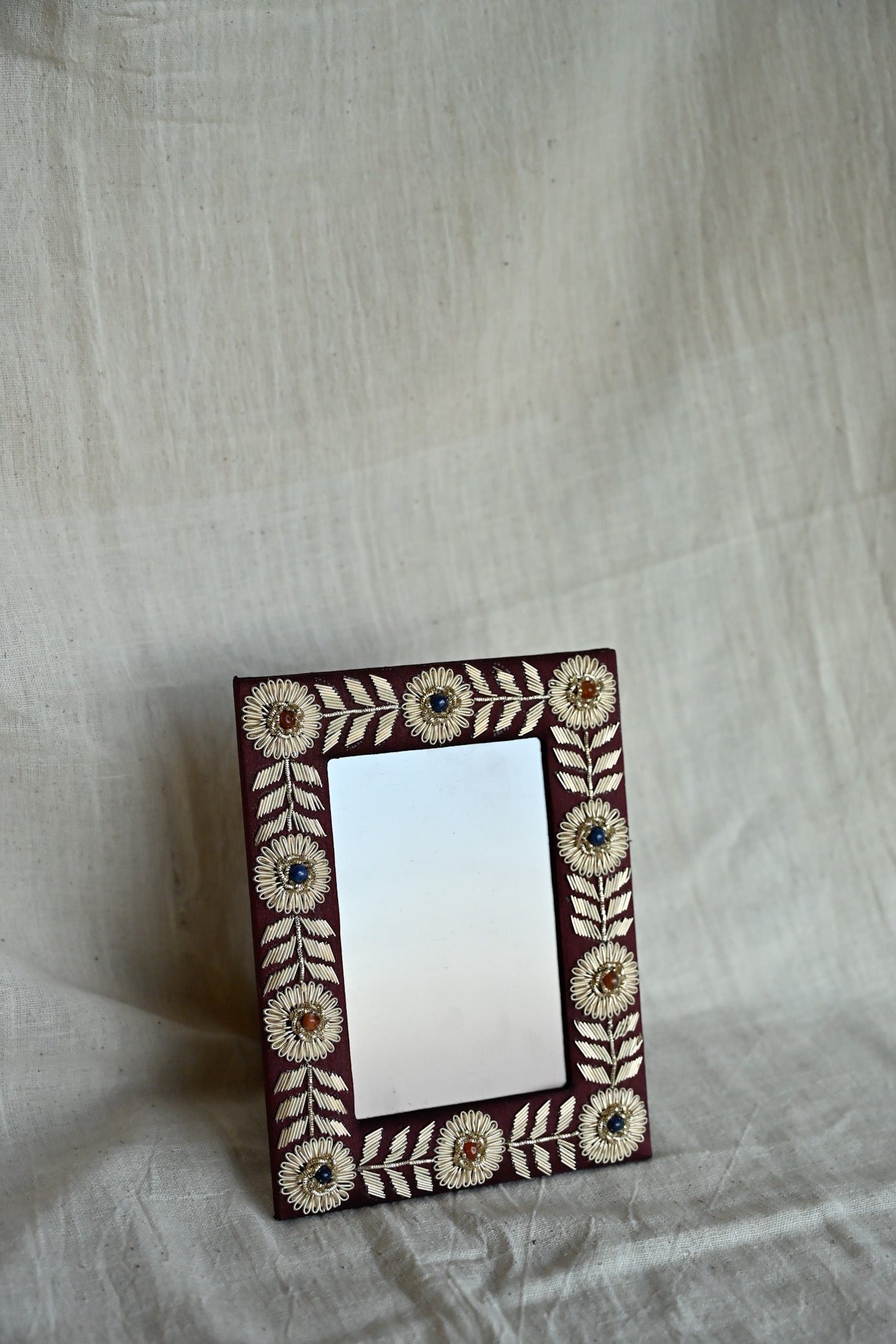 Kusum Zardozi Photo Frame | Elegant Handcrafted Decor