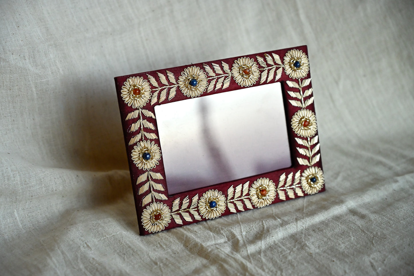 Kusum Zardozi Photo Frame | Elegant Handcrafted Decor