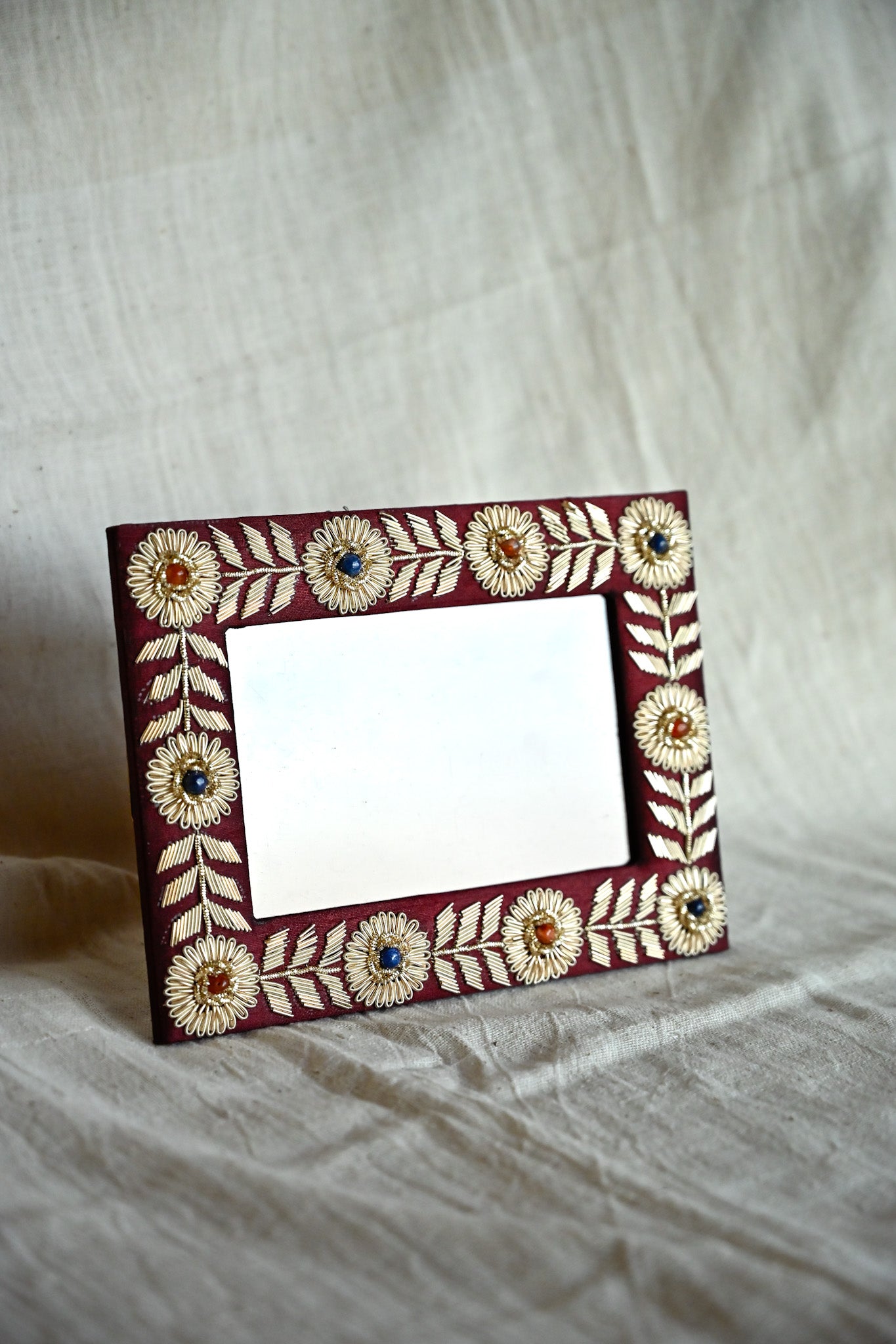 Kusum Zardozi Photo Frame | Elegant Handcrafted Decor