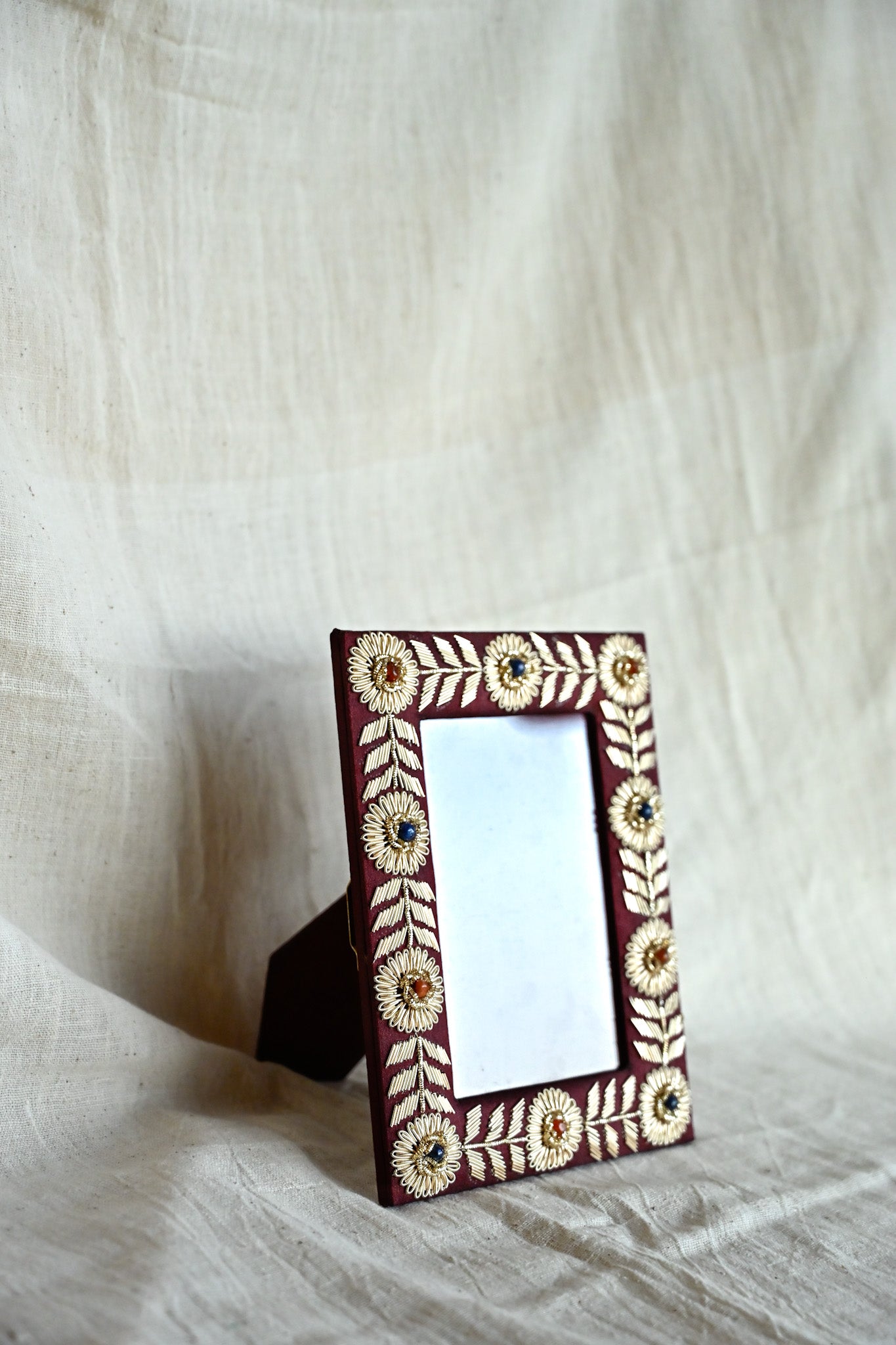 Kusum Zardozi Photo Frame | Elegant Handcrafted Decor