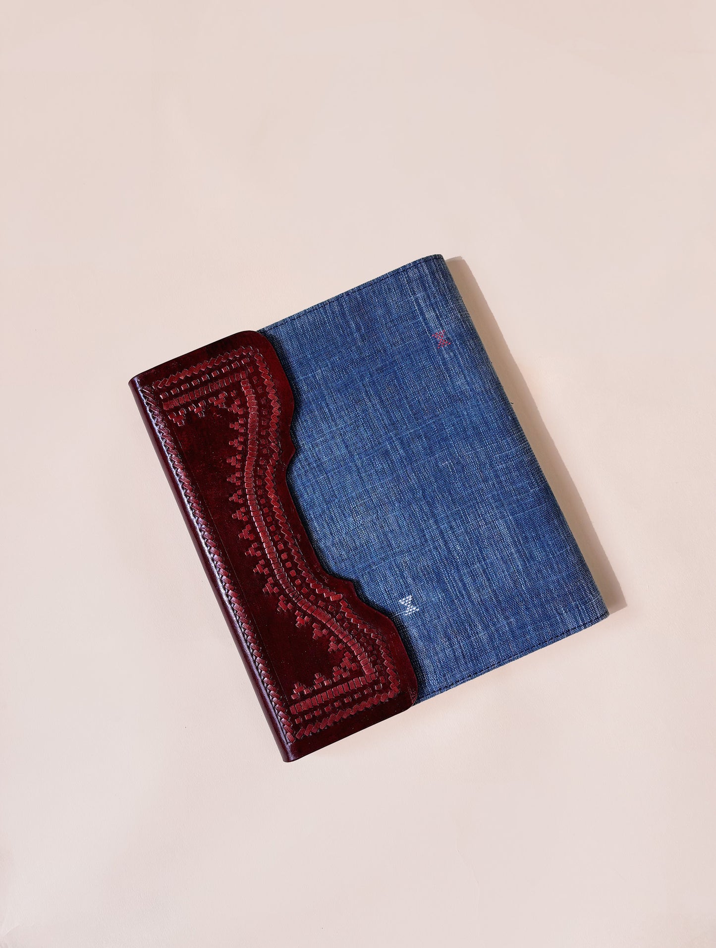 Arth Keepsake Folio | Leather & Kala Cotton in Natural Dye