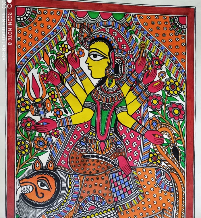 Durga Devi Madhubani Painting