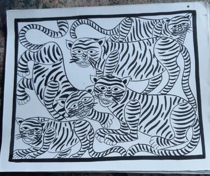 Bengal Pattachitra Animal Painting