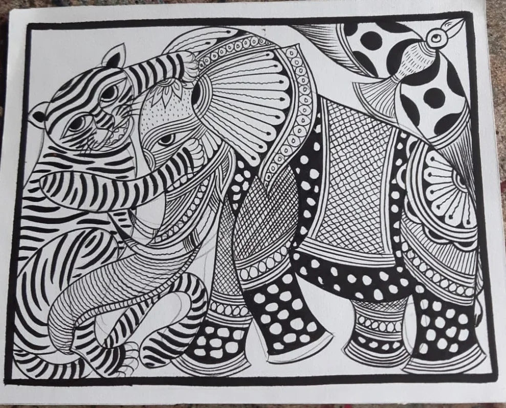 Bengal Pattachitra Animal Painting