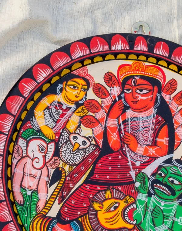Durga | Bengal Pattachitra Wall Plate