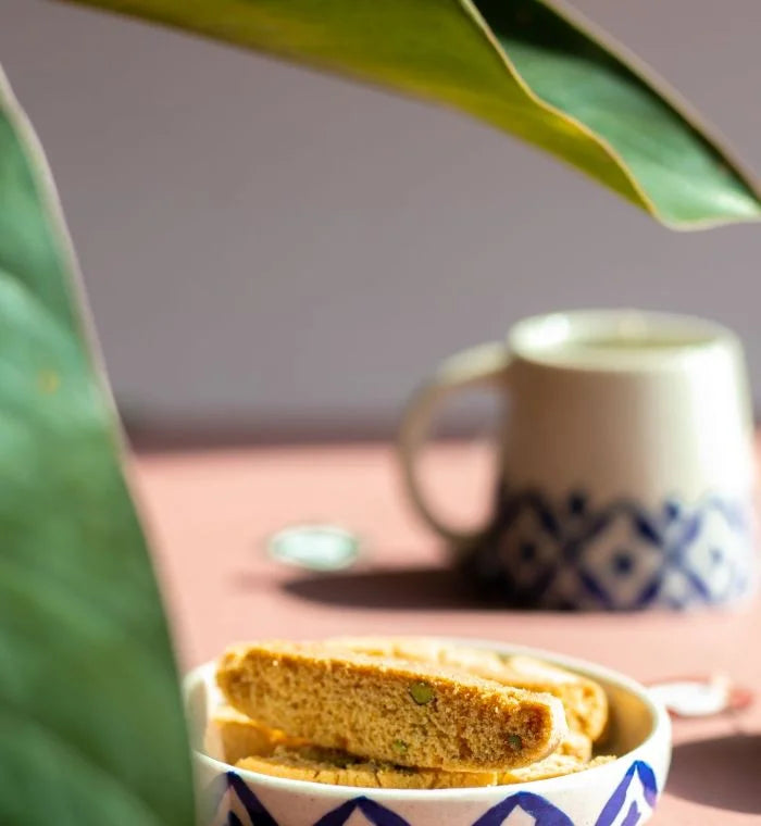 Sukoon Blue Pottery Mug and Saucer Set | Handcrafted In Jaipur