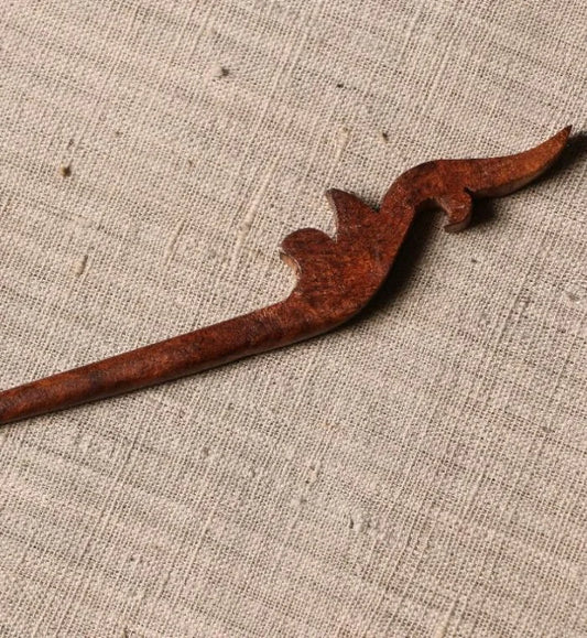 Anita Wood Carved Jooda Pin