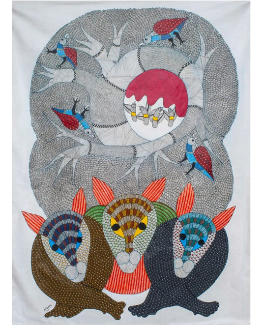 Animal Gond Painting | Gond Art