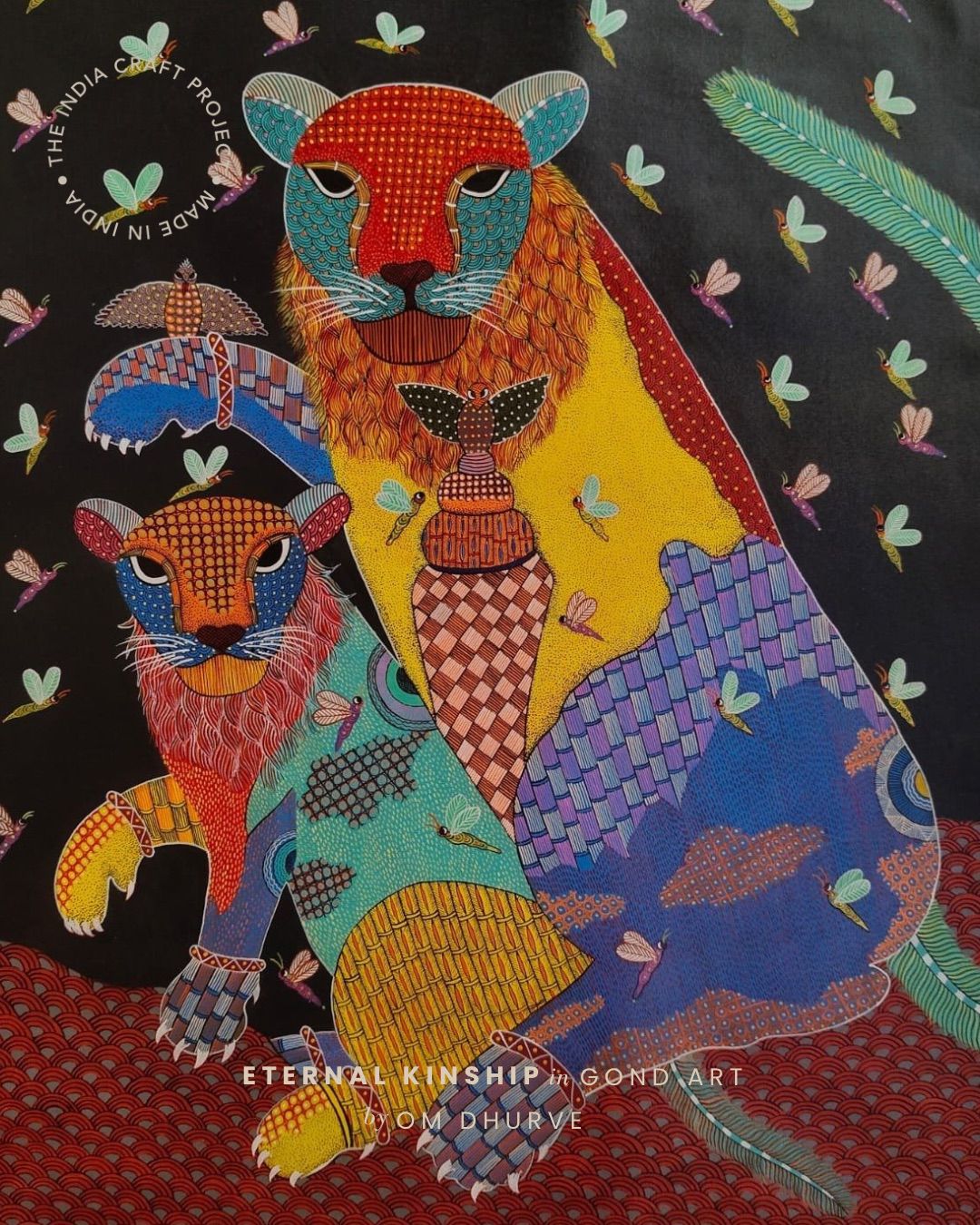 Eternal Kinship | Gond Art Painting