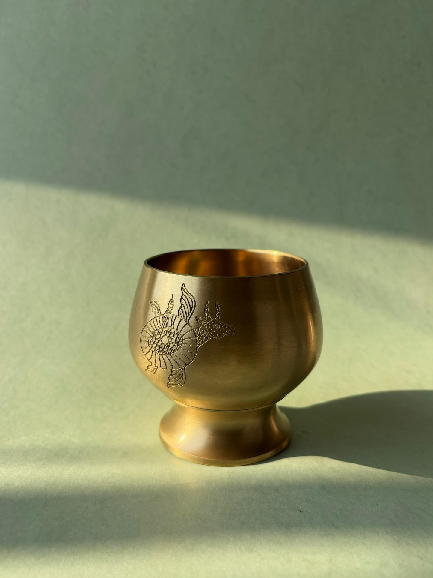 Gond Gift Box | Set of 2 Dessert Bowls | Handcrafted Brass Dessert Bowls