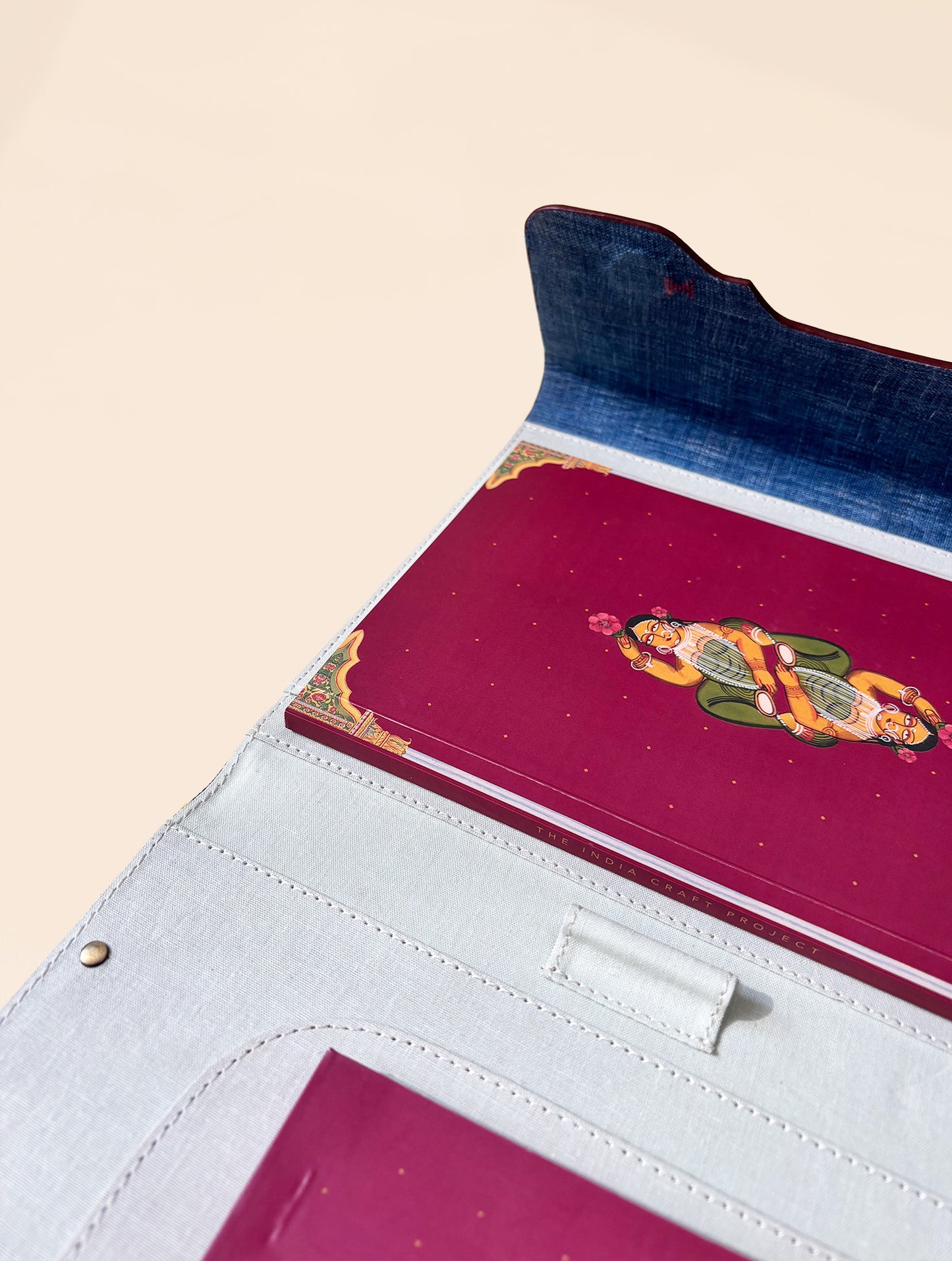 Arth Keepsake Folio | Leather & Kala Cotton in Natural Dye