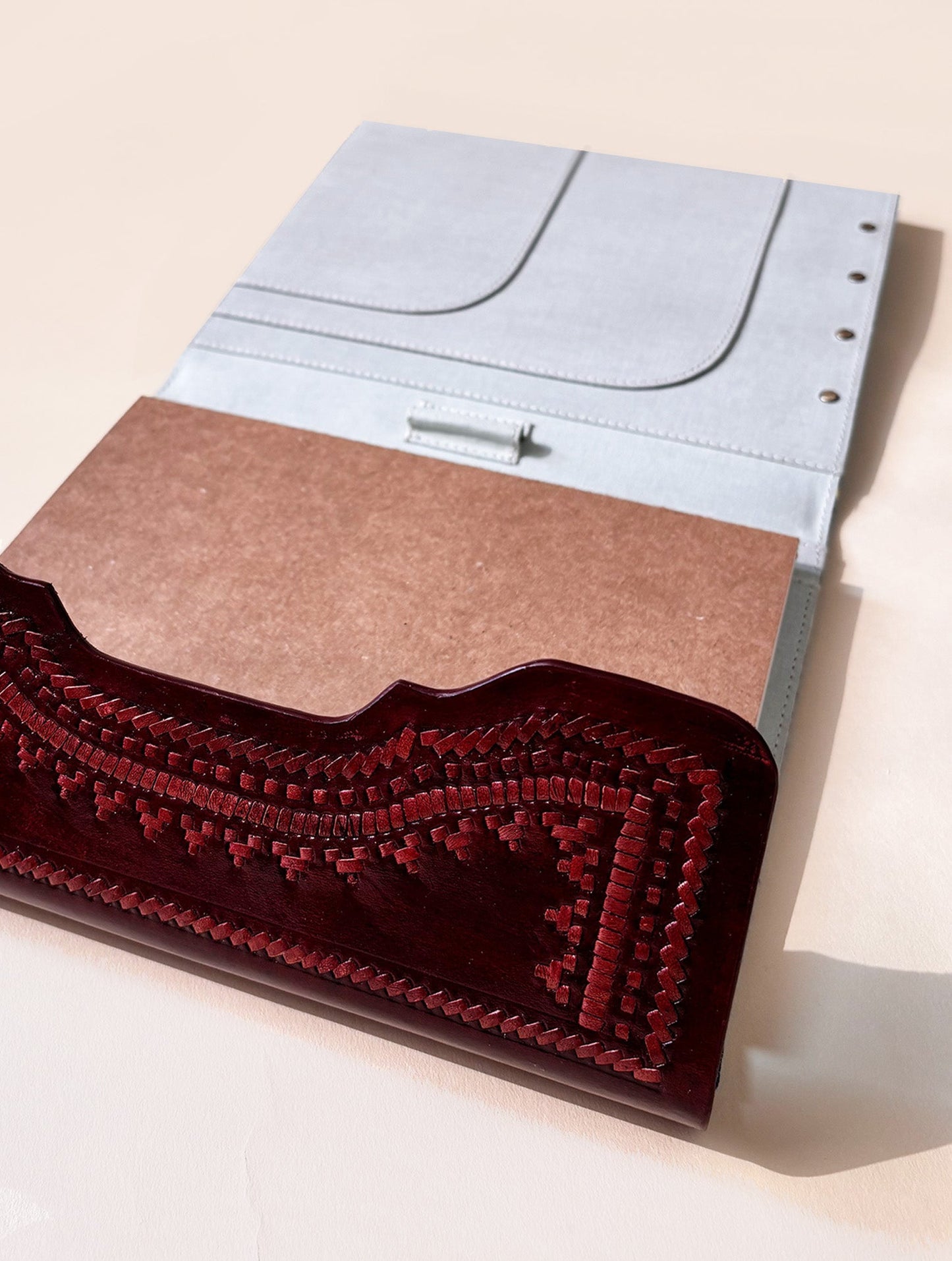 Arth Keepsake Folio | Leather & Kala Cotton in Natural Dye