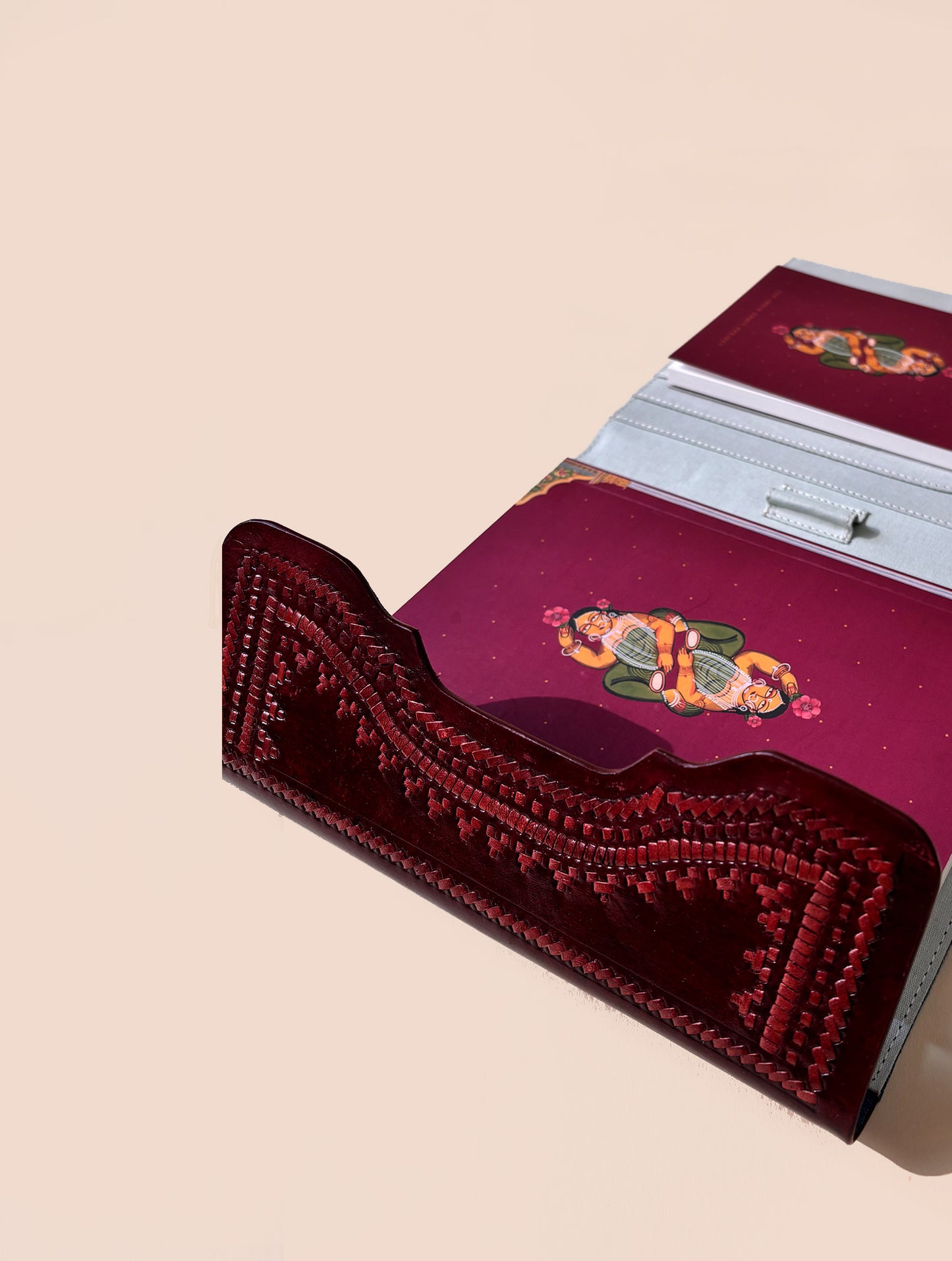 Arth Keepsake Folio | Leather & Kala Cotton in Natural Dye