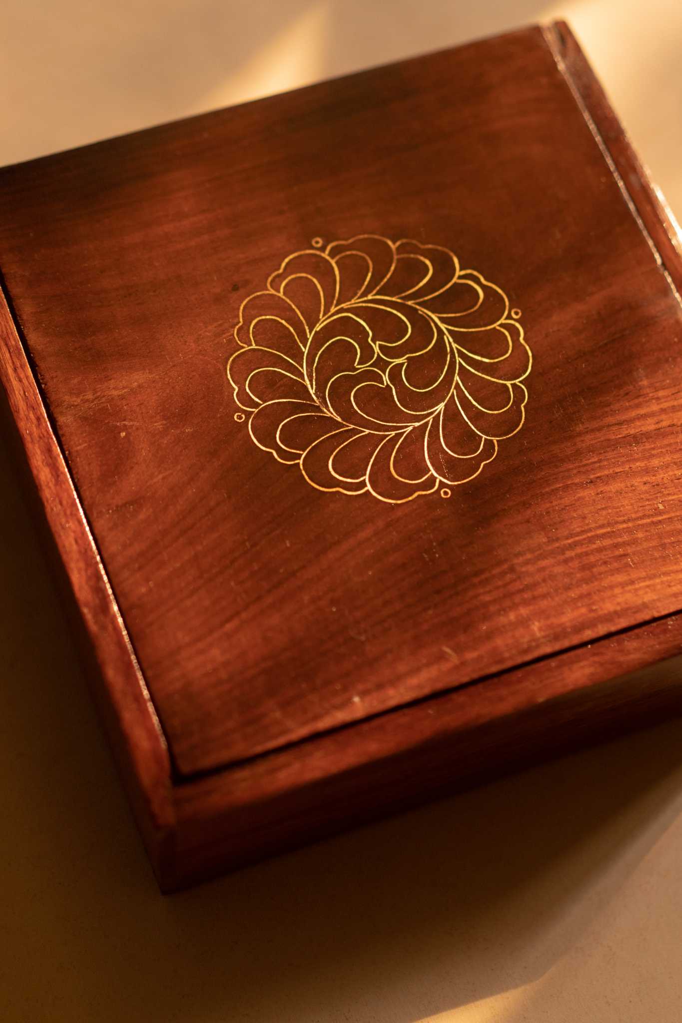 Karigar Tarkashi wooden box with handcrafted artisan details, ideal for unique and elegant storage