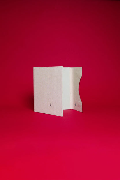 Arth Keepsake Folio | Leather & (White) Kala Cotton