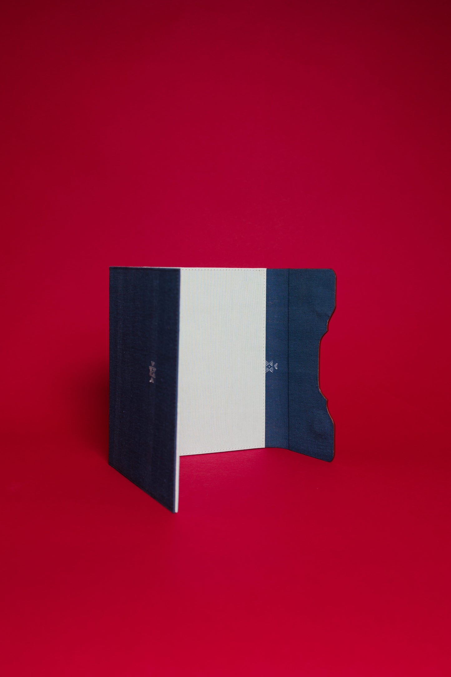 Arth Keepsake Folio | Leather & (Indigo) Kala Cotton in Natural Dye