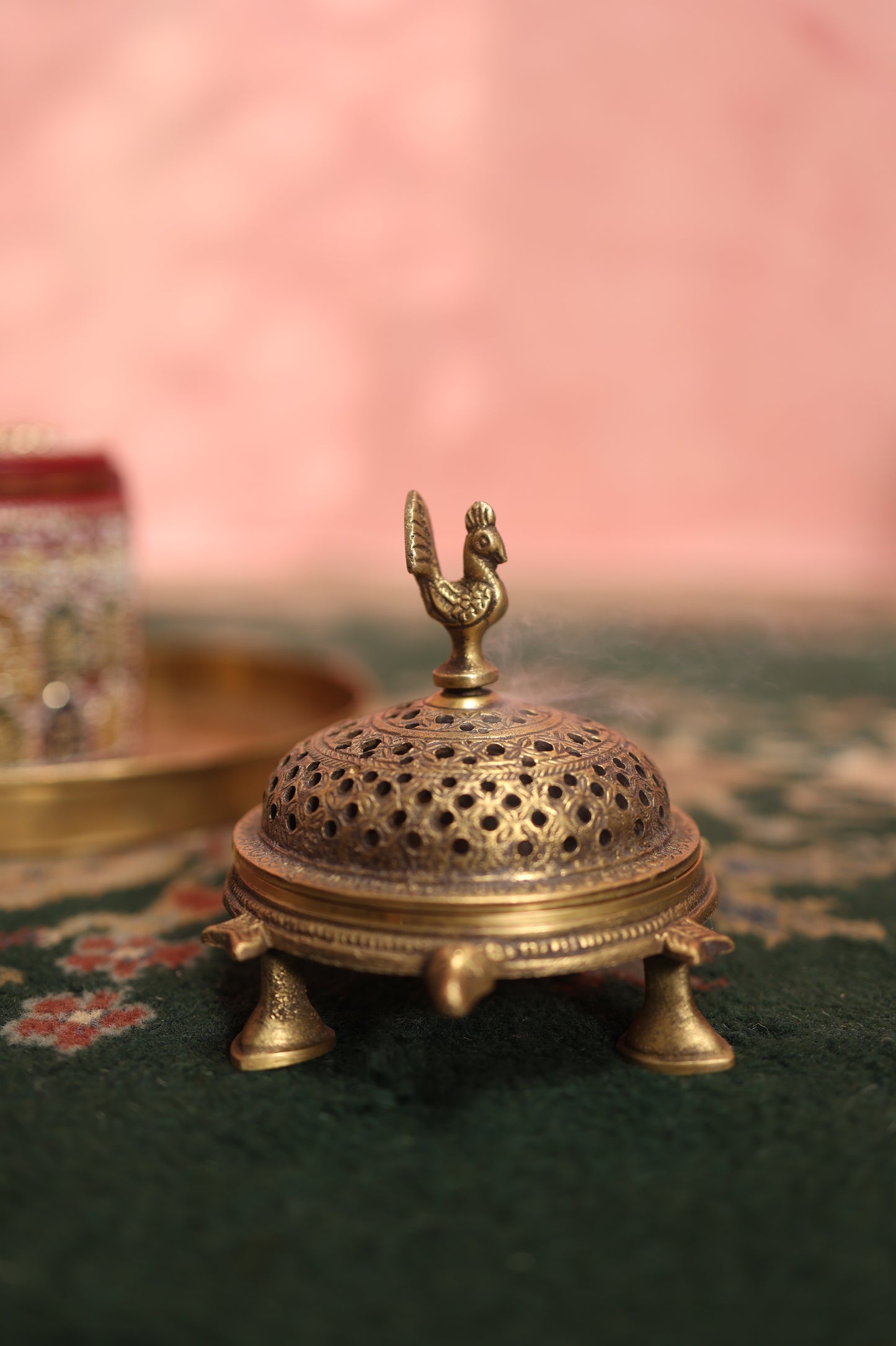 Samudra Manthan Dhoop Dhani Gift Box | Brass Naquashi Incense Holder