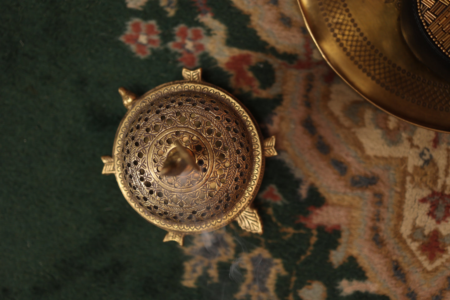 Samudra Manthan Dhoop Dhani Gift Box | Brass Naquashi Incense Holder