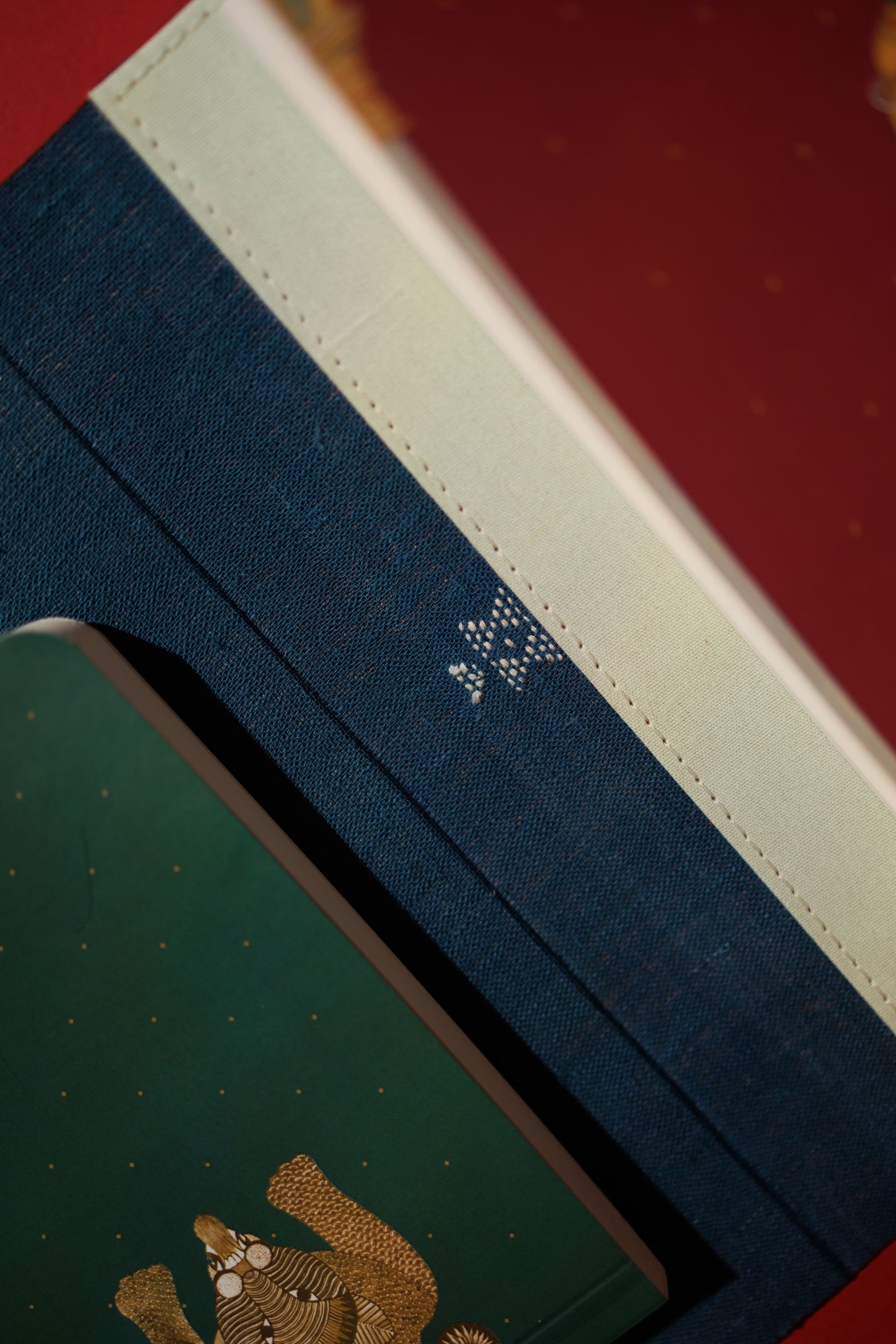 Arth Keepsake Folio | Leather & (Indigo) Kala Cotton in Natural Dye