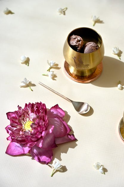 Gond Gift Box | Set of 2 Dessert Bowls | Handcrafted Brass Dessert Bowls