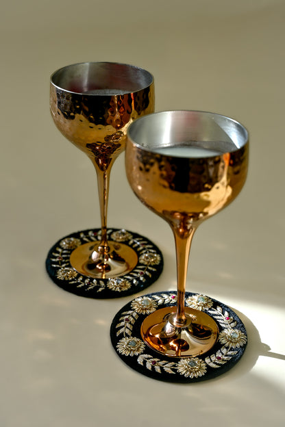 Naaz Grande Copper Goblets - Set of 2 | Elegant Copper Drinkware