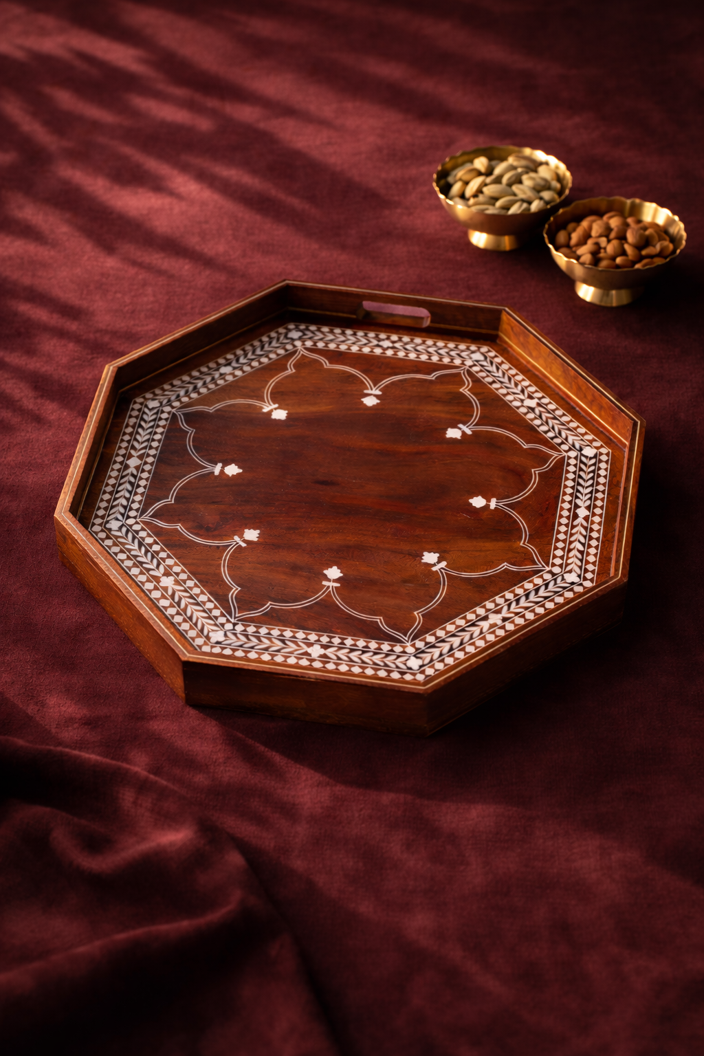 Ashtkon | Wood Inlay Serving Tray