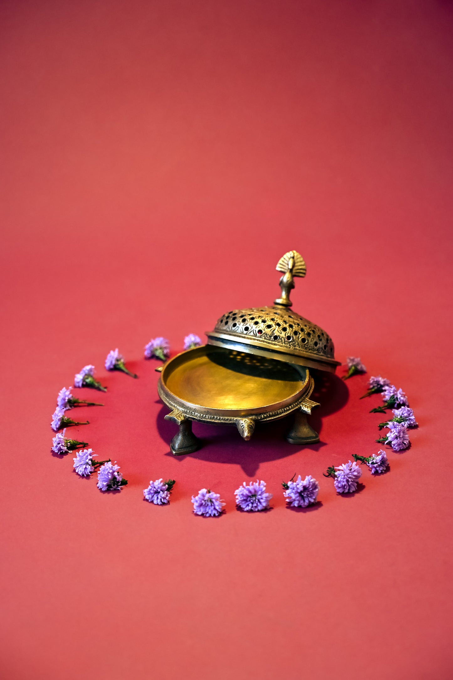 Samudra Manthan Dhoop Dhani Gift Box | Brass Naquashi Incense Holder