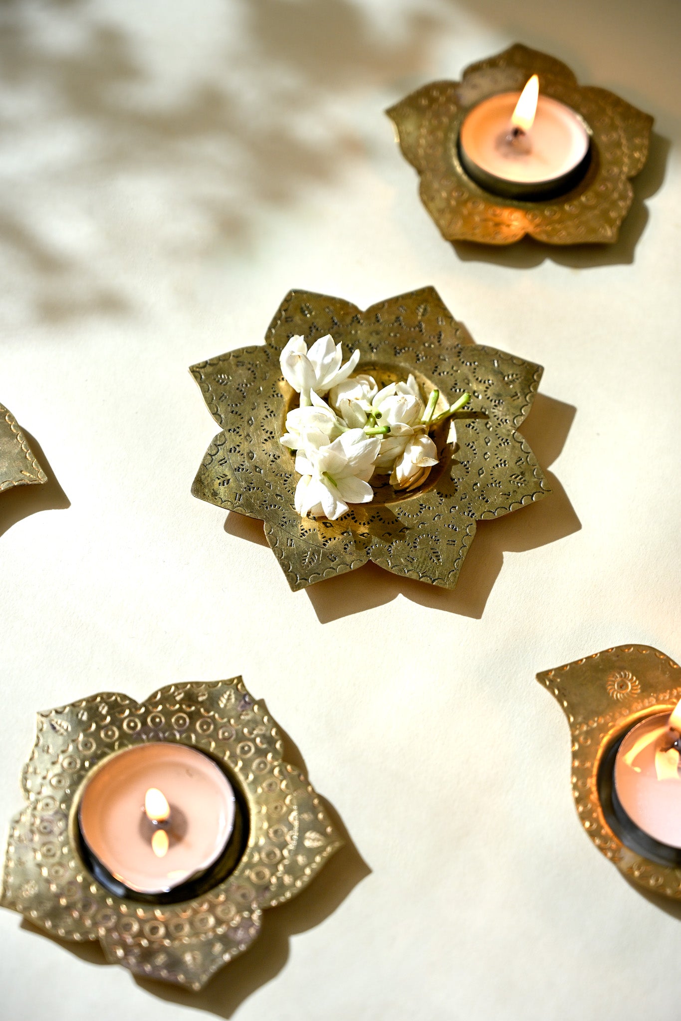 Kamal Gift Box | 2 Brass Tealight Holders