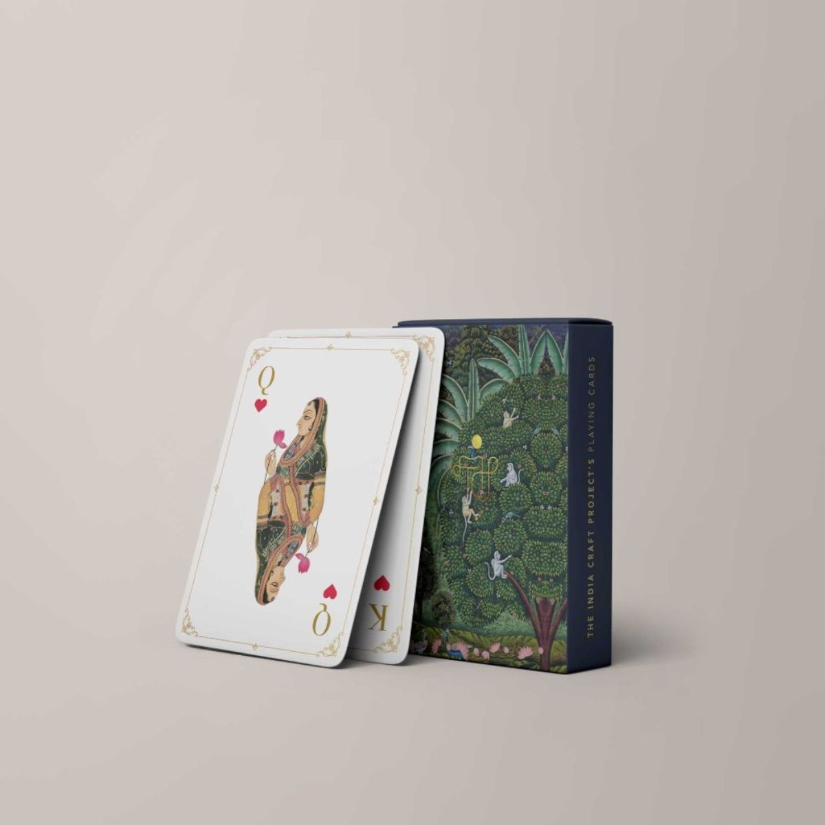 TICP White Poker Quality Playing Cards | Premium Rajasthani Miniature Art Design