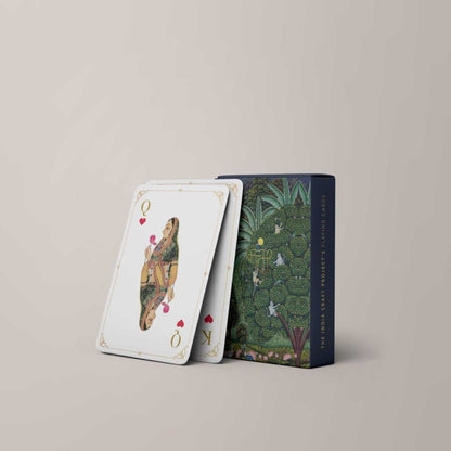 TICP White Poker Quality Playing Cards | Premium Rajasthani Miniature Art Design