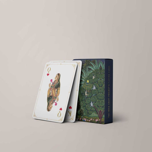 TICP White Poker Quality Playing Cards | Premium Rajasthani Miniature Art Design