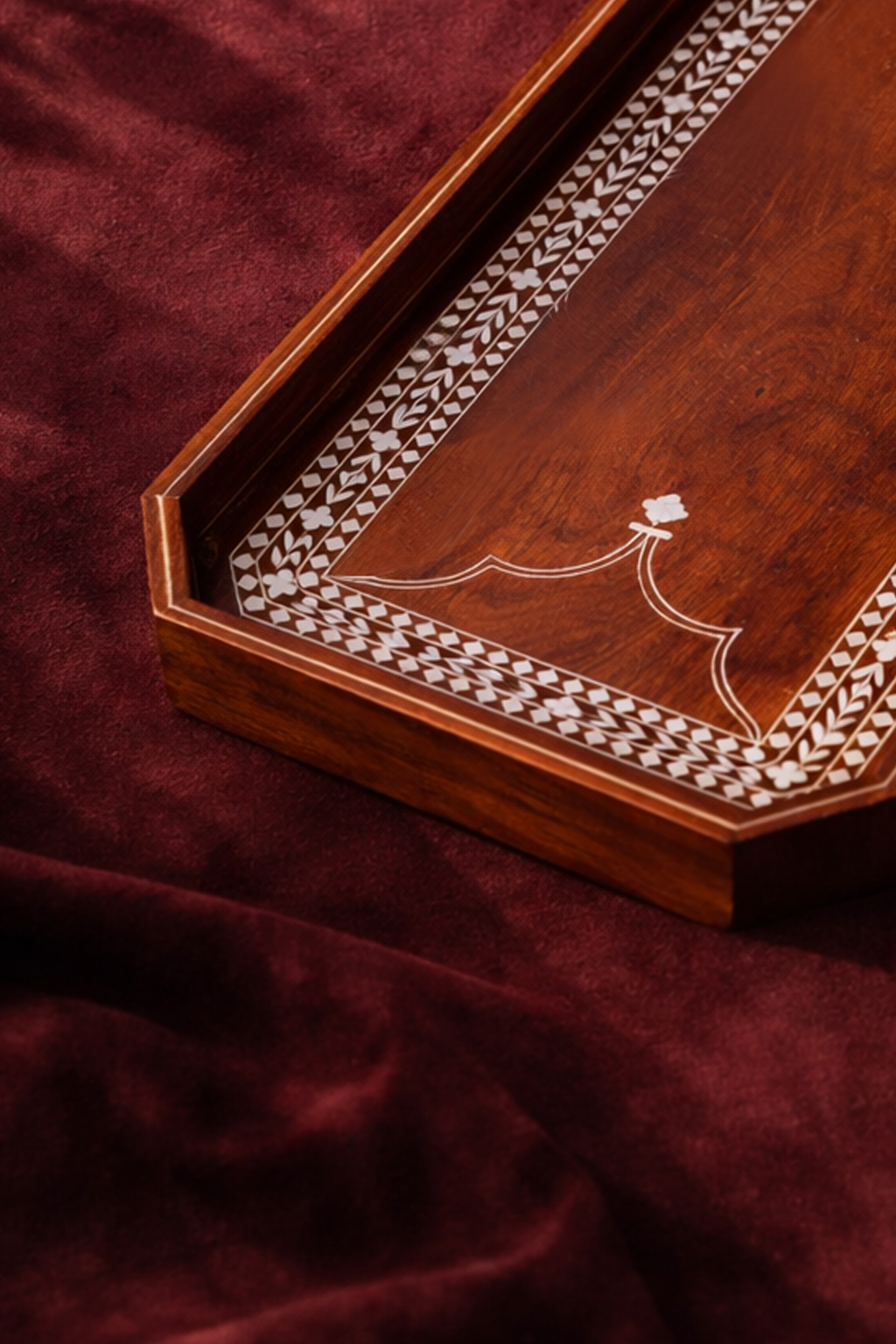 Mehr | Wood Inlay Serving Tray – The India Craft Project (TICP)