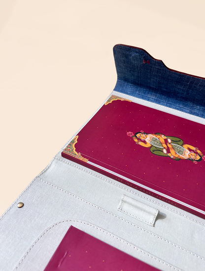 Arth Keepsake Folio | Leather & Kala Cotton in Natural Dye