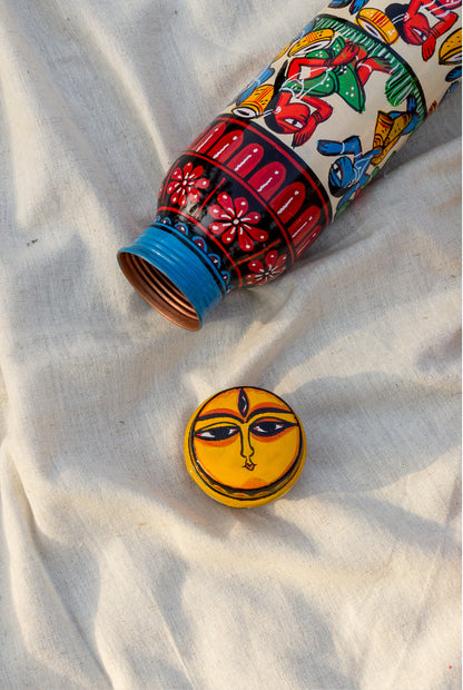 Roz Hand Painted Copper Bottle